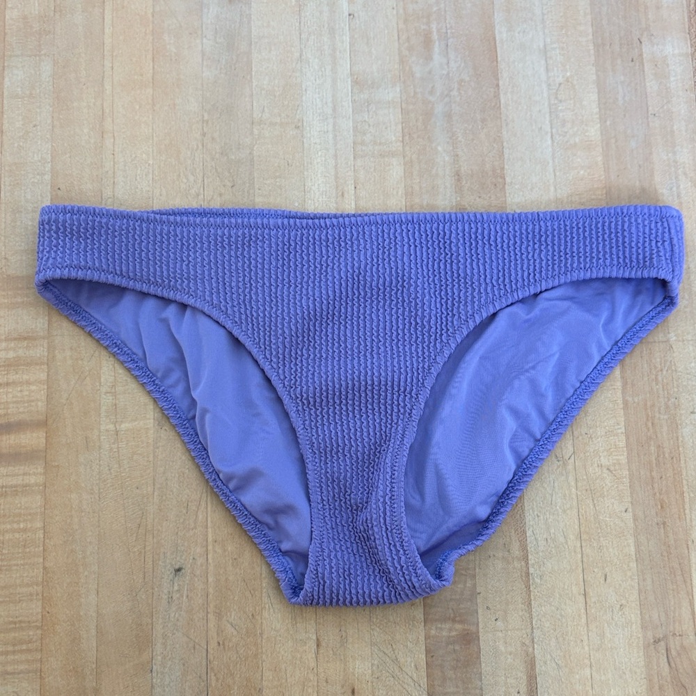 Purple Textured Bikini Bottom